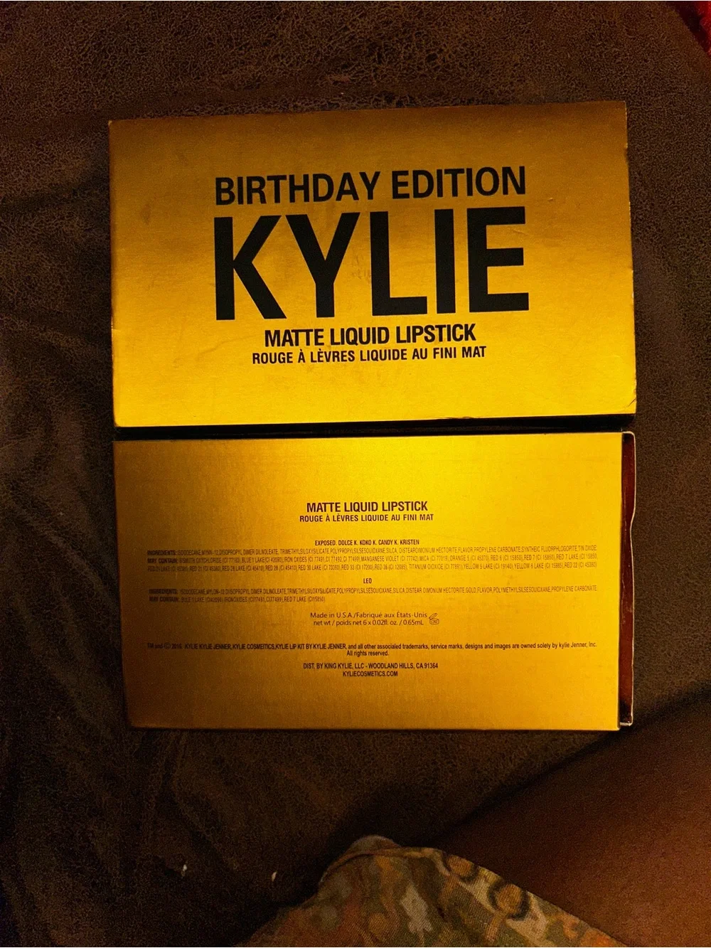 Kylie Birthday Edition Matte Liquid Lipstick - Gold Packaging